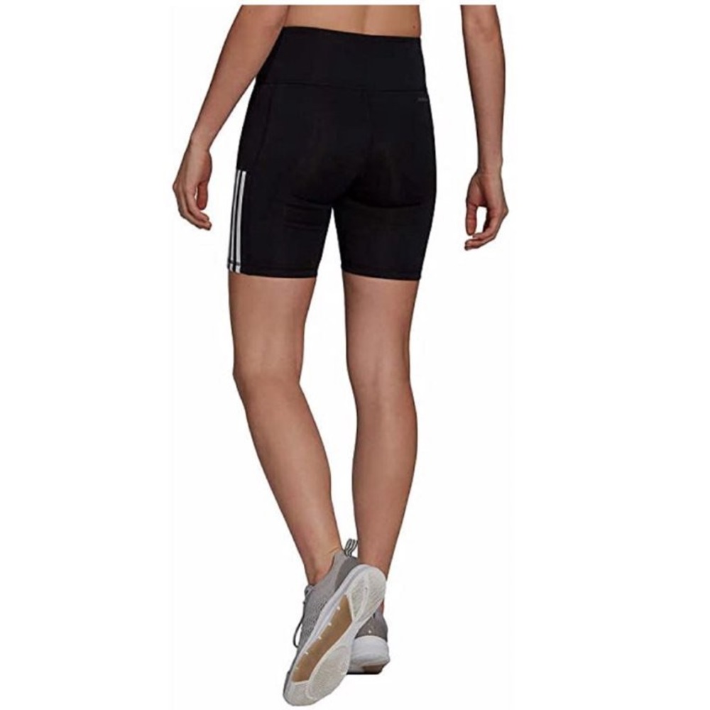 Adidas Women’s Aeroready Tight Fit Three Stripe High Waist Bike Shorts NWT - Picture 2 of 6